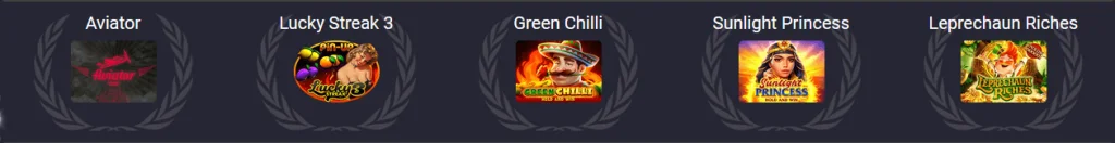 Top slot machines at Pin-Up